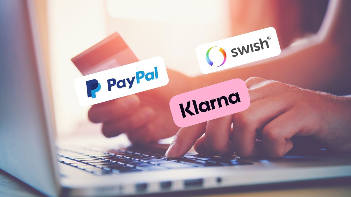 Klarna, Swish, Paypal som betalningsalternativ
